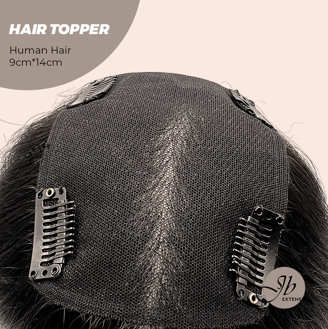 JBEXTENSION 10 Inches Natural Black Brown HUMAN HAIR TOPPER 9*14