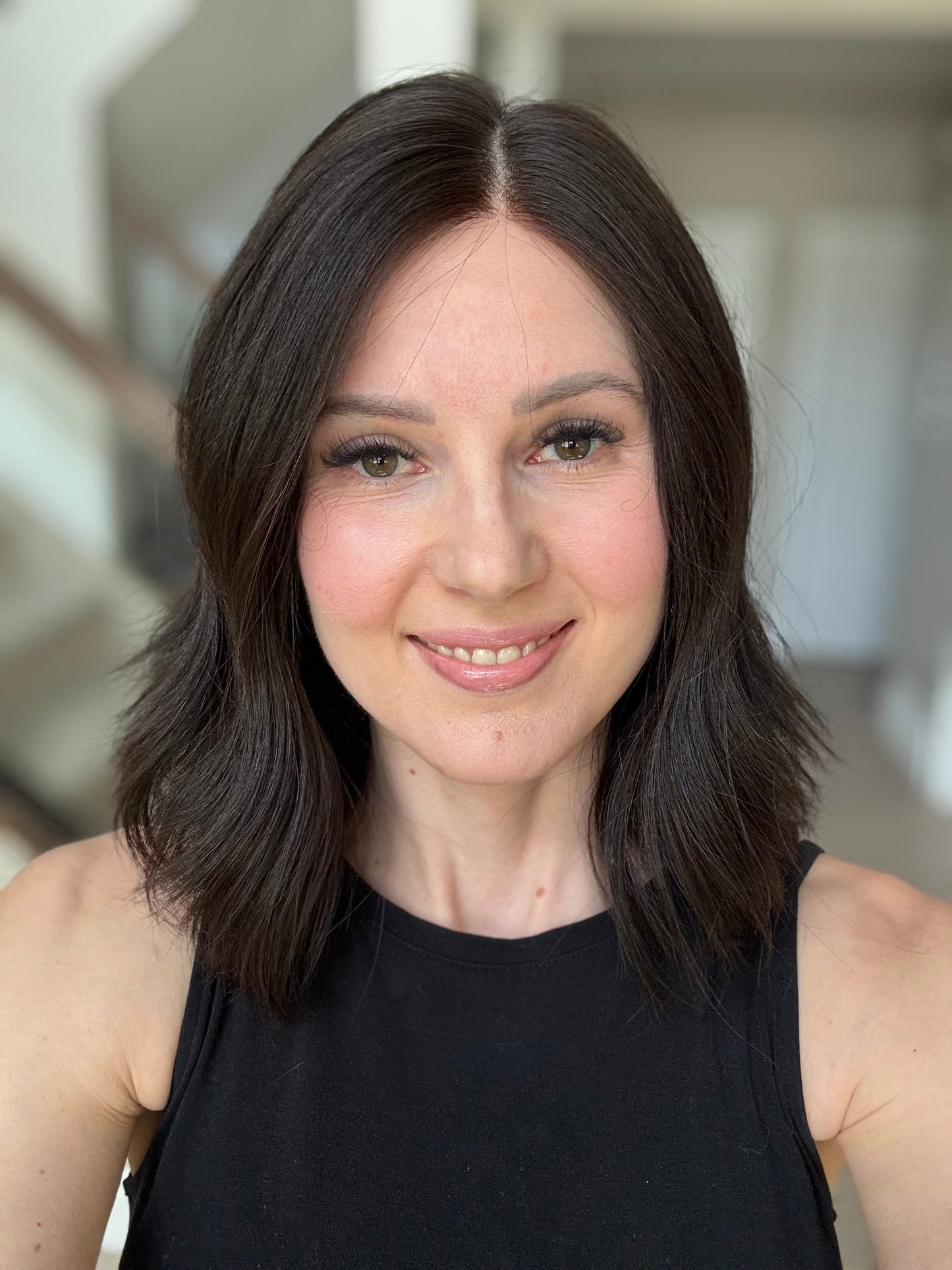 15" Natural Black Lace Top Wig (S)