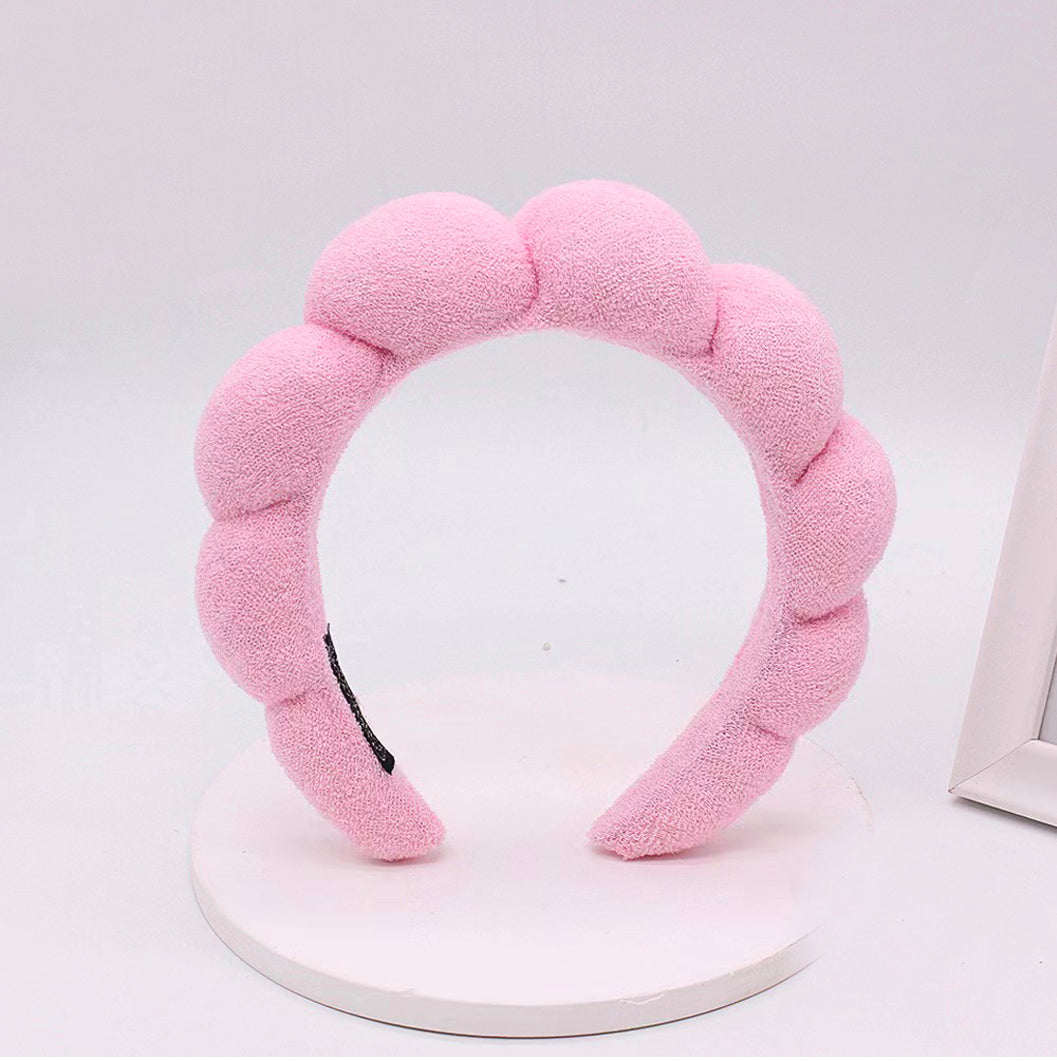 JBextension Spa headbands 2pcs for women-girls, Makeup sponge headband, Non slip face wash, skincare-Padded soft thick terry cloth hair band accessory