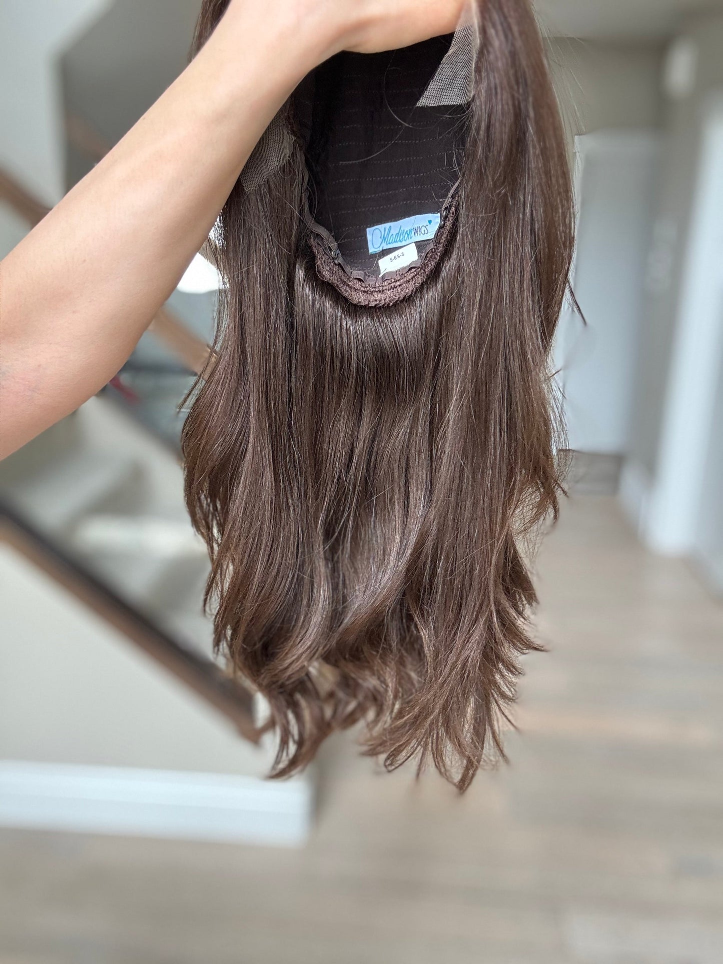 Euro Wig #12: 22" Medium Brown Luxury Cap (S)