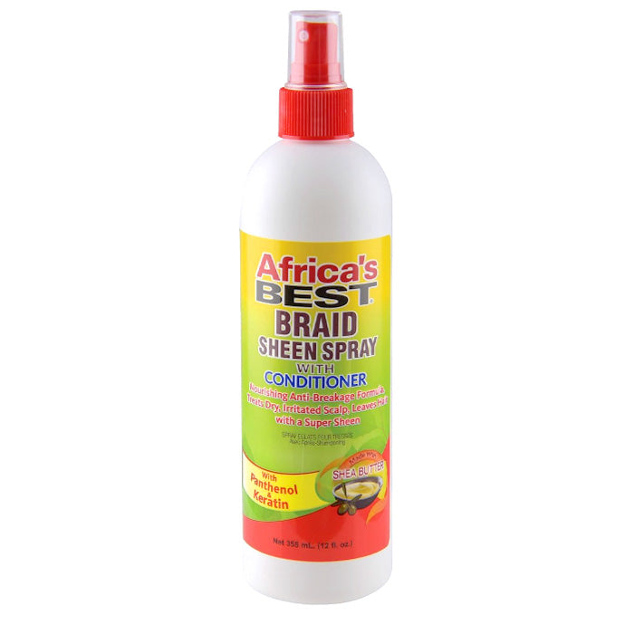 Africa's Best BRAID SHEEN SPRAY with Conditioner 12 oz