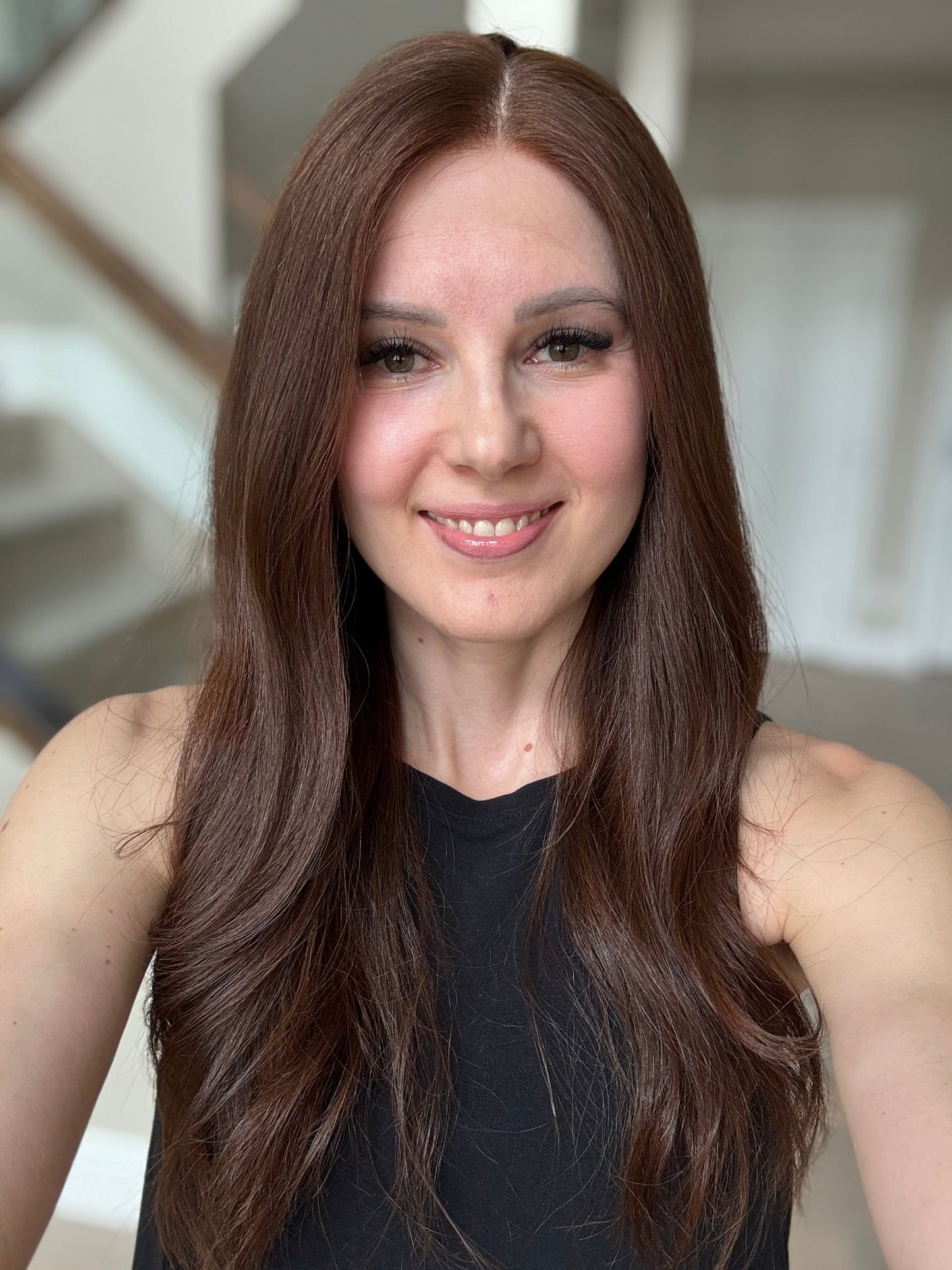 Euro Wig #4: 22" Warm Brown Comfort Cap (M)