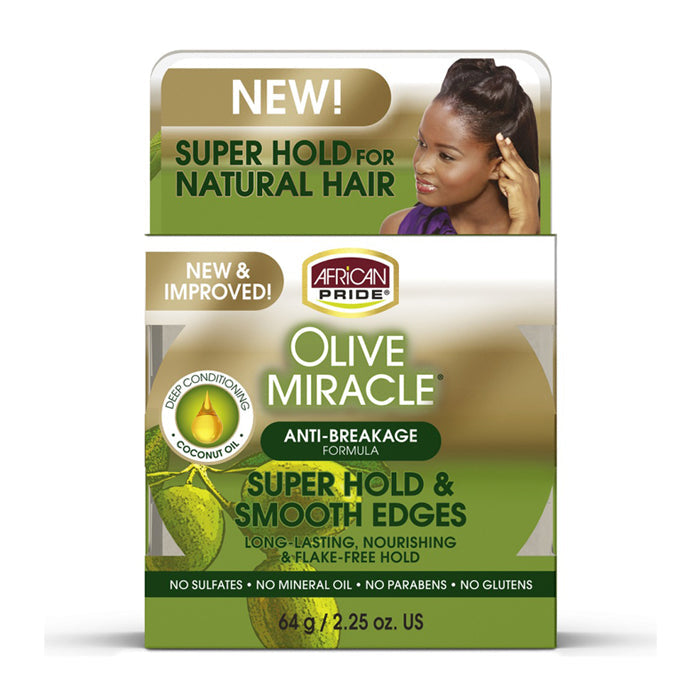 African Pride Olive Miracle - SUPER HOLD & SMOOTH EDGES 2.25 Oz