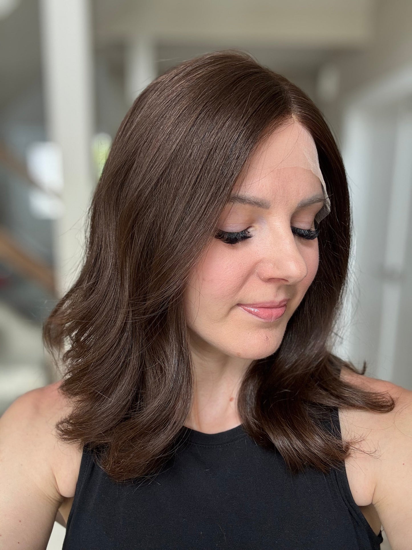 Euro Wig #14: 16" Medium Brown Luxury Cap (M)