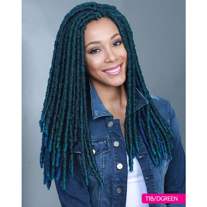 Bobbi Boss African Roots Pre-Looped Crochet Braid Senegal Bomba Dreadlocks - FAUX LOCS SOUL 18"
