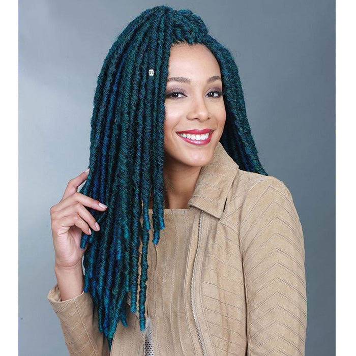 Bobbi Boss African Roots Pre-Looped Crochet Braid Senegal Bomba Dreadlocks - FAUX LOCS SOUL 18"