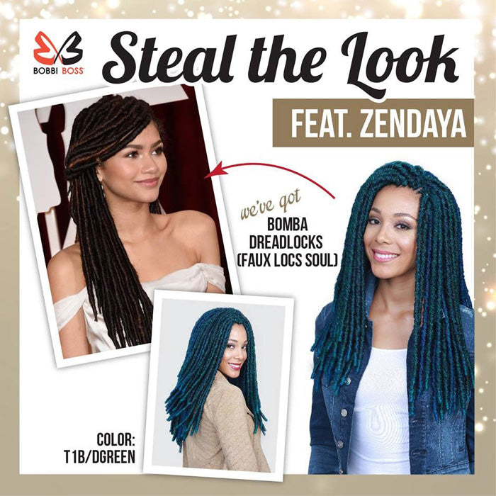 Bobbi Boss African Roots Pre-Looped Crochet Braid Senegal Bomba Dreadlocks - FAUX LOCS SOUL 18"