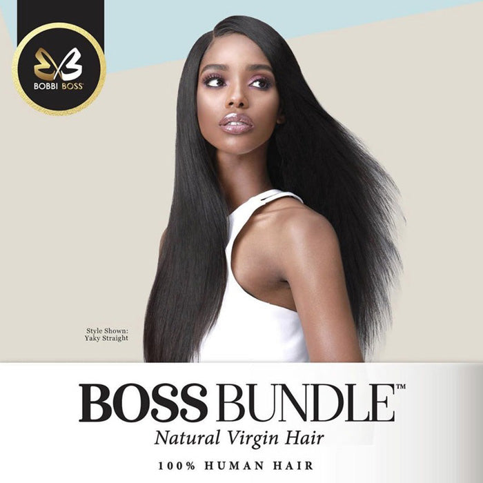 Bobbi Boss Bundle 100% Natural Virgin Hair Gold Level Weave - YAKY STRAIGHT 10-22"