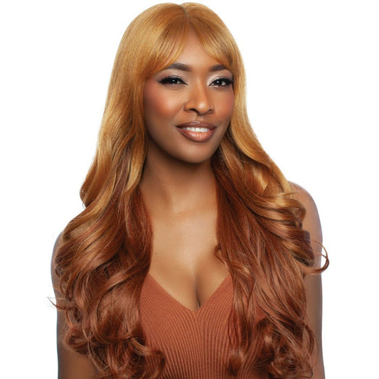 Mane Concept Brown Sugar Caramel Fiesta Glueless Human Hair Blend HD Lace Front Wig - CARAMEL 03