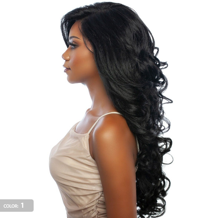 Mane Brown Sugar Skin Bond Lace Pre Cut Human Hair Blend 13x6 Lace Front Wig - BSSB208 GLUELESS 04