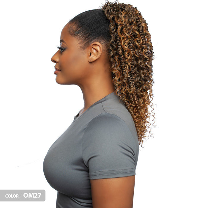 Brown Sugar Human Hair Blend Drawstring Ponytail - BSWNT19 BS BOHO PASSION TWIST WNT 18" - by Mane Concept