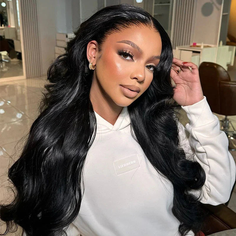13x4 HD Lace Frontal Wig 100% Human Hair Wigs With Invisible Bleached Small Knots Hermosa Affordable Long Hair 180%