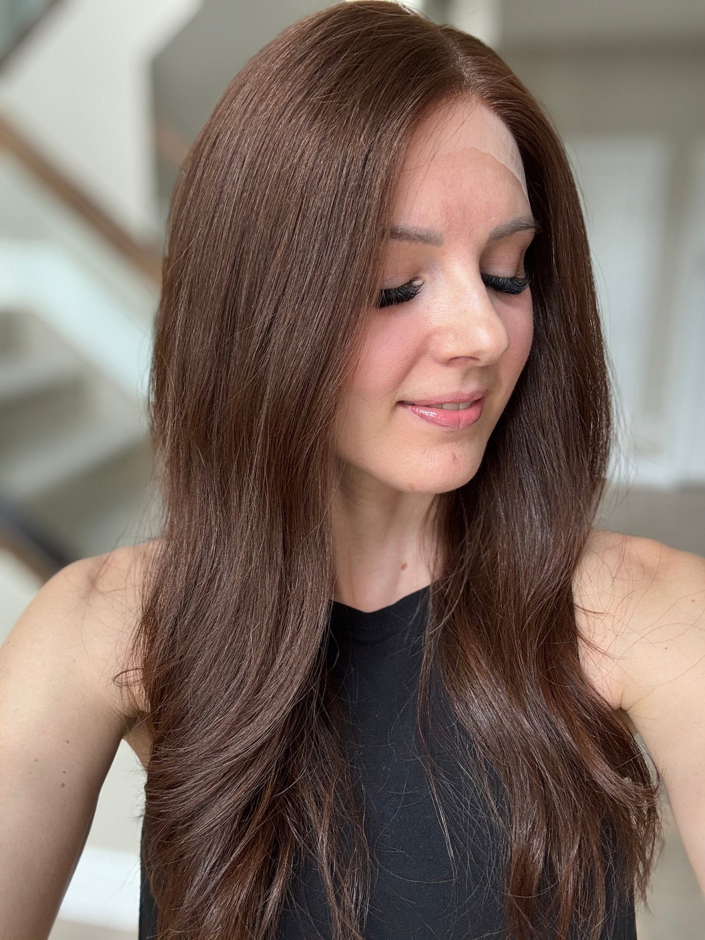 Euro Wig #4: 22" Warm Brown Comfort Cap (M)