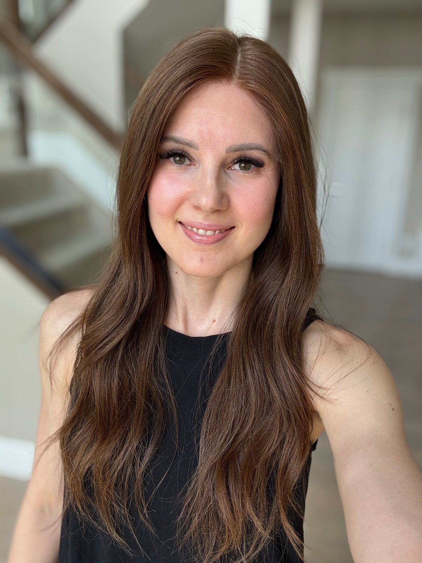 Euro Wig #8: 24" Medium Warm Brown Comfort Cap (M)