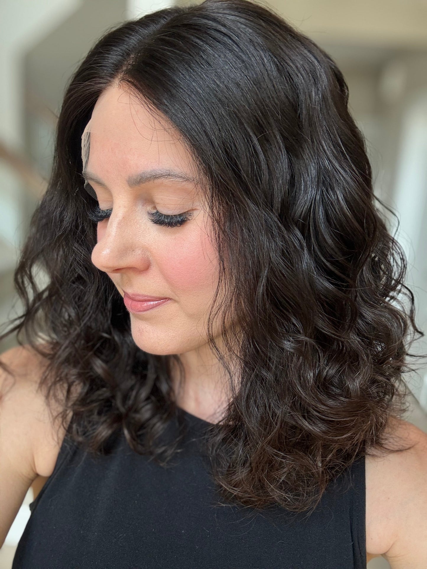 16" Mira Wavy Luxury Cap Lace Top Wig (S)