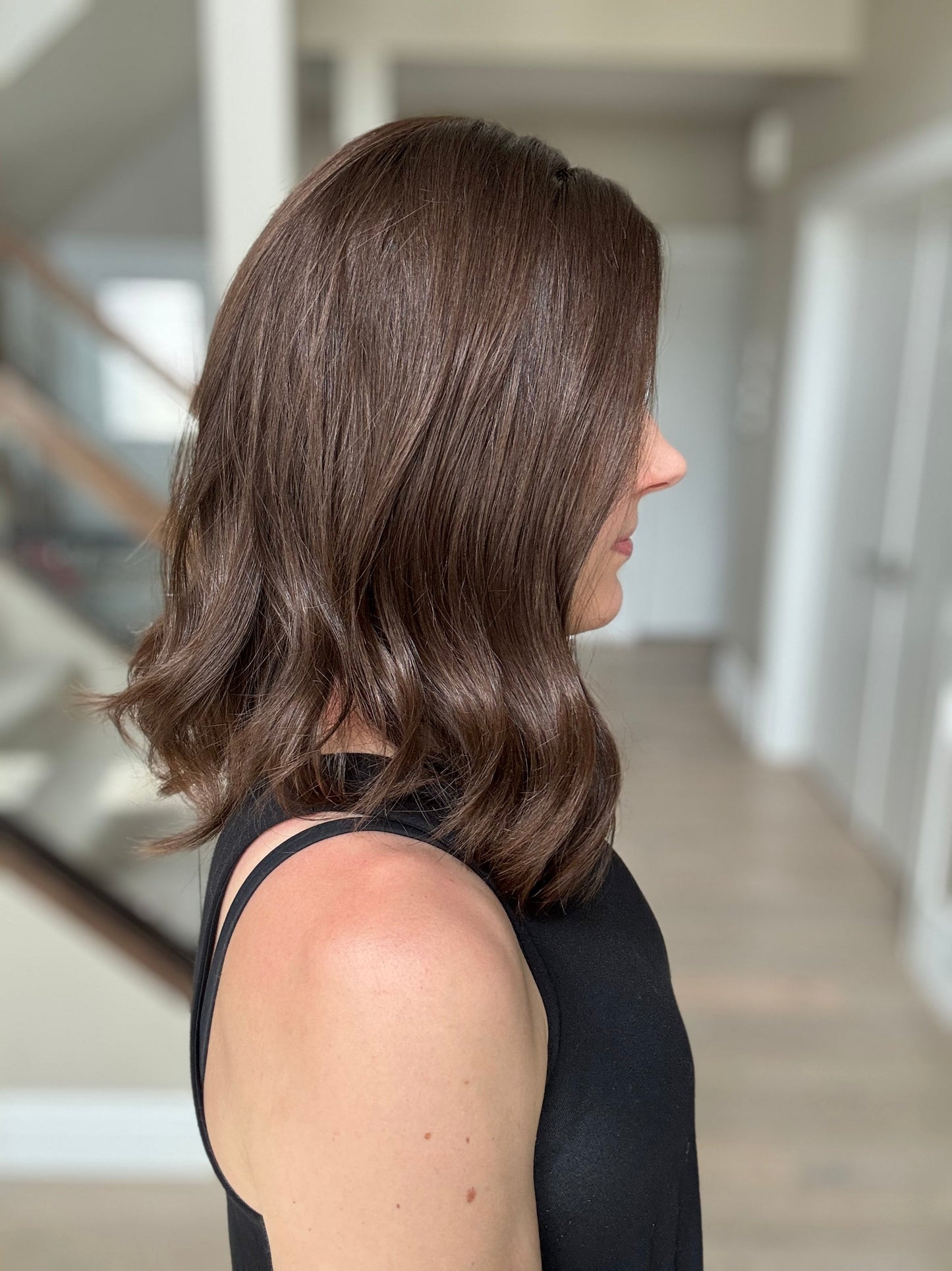 Euro Wig #10: 15" Medium Warm Brown Luxury Cap (XS)