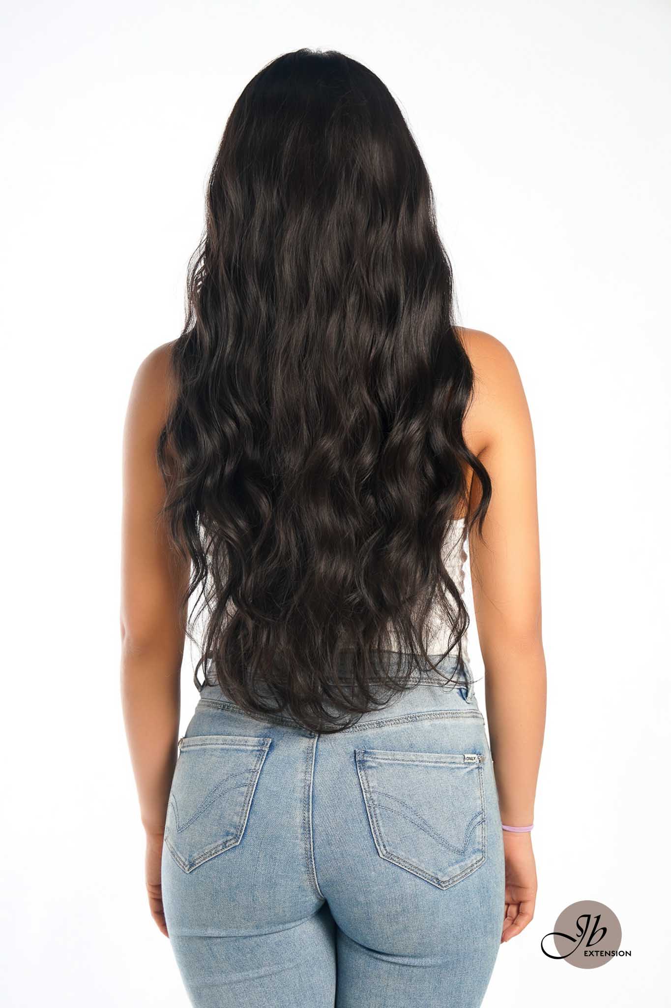 JBEXTENSION GENERATION FIVE 28 Inches Midnight Brown( Black/Brown) Body Wave Wig FLAVIA MIDNIGHT BROWN ( Black/Brown)