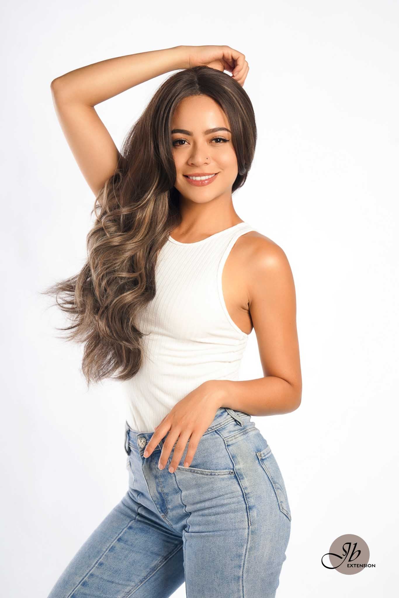 Nichole's Selection - 26 Inches Curly Women Brown With Highlight Wig Pre-Cut Frontlace Glueless Wig EMMIE HIGHLIGHT