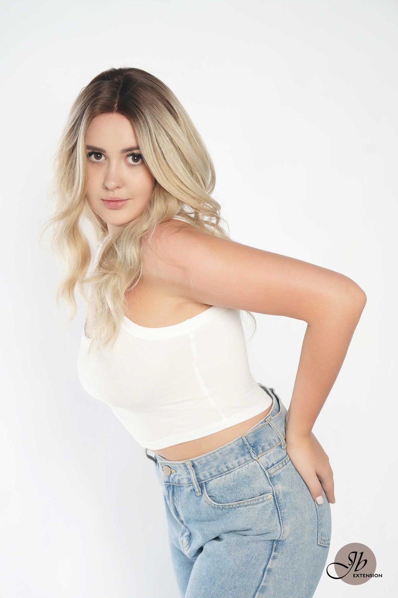 JBEXTENSION 22 Inches Body Wave Mix Blonde Pre-Cut Frontlace Glueless Wig CLAIRE M BLONDE