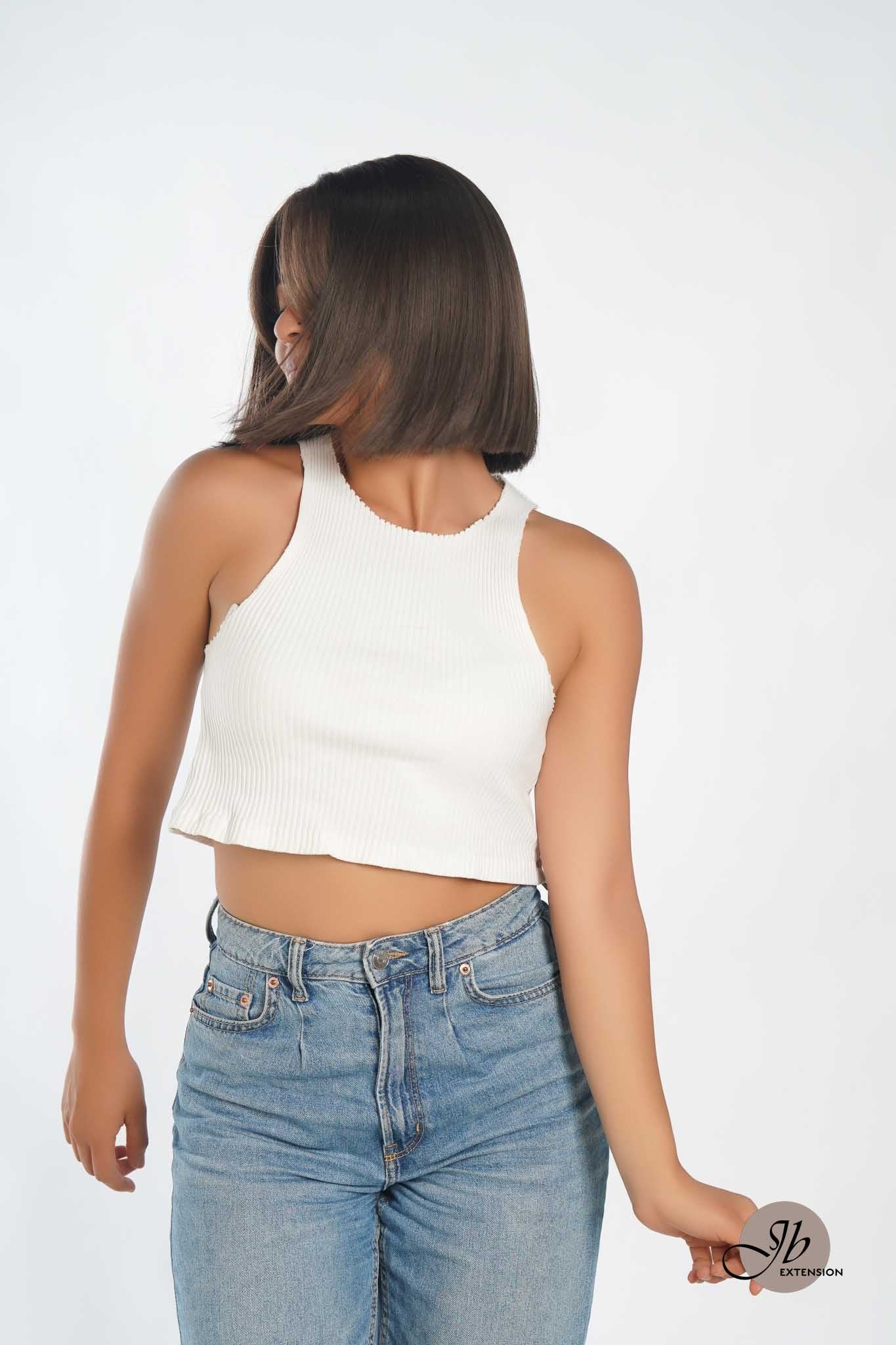 JBEXTENSION 10 Inches Bob Cut Cold Brown Straight Pre-Cut Frontlace Glueless Wig PAULINA COLD BROWN