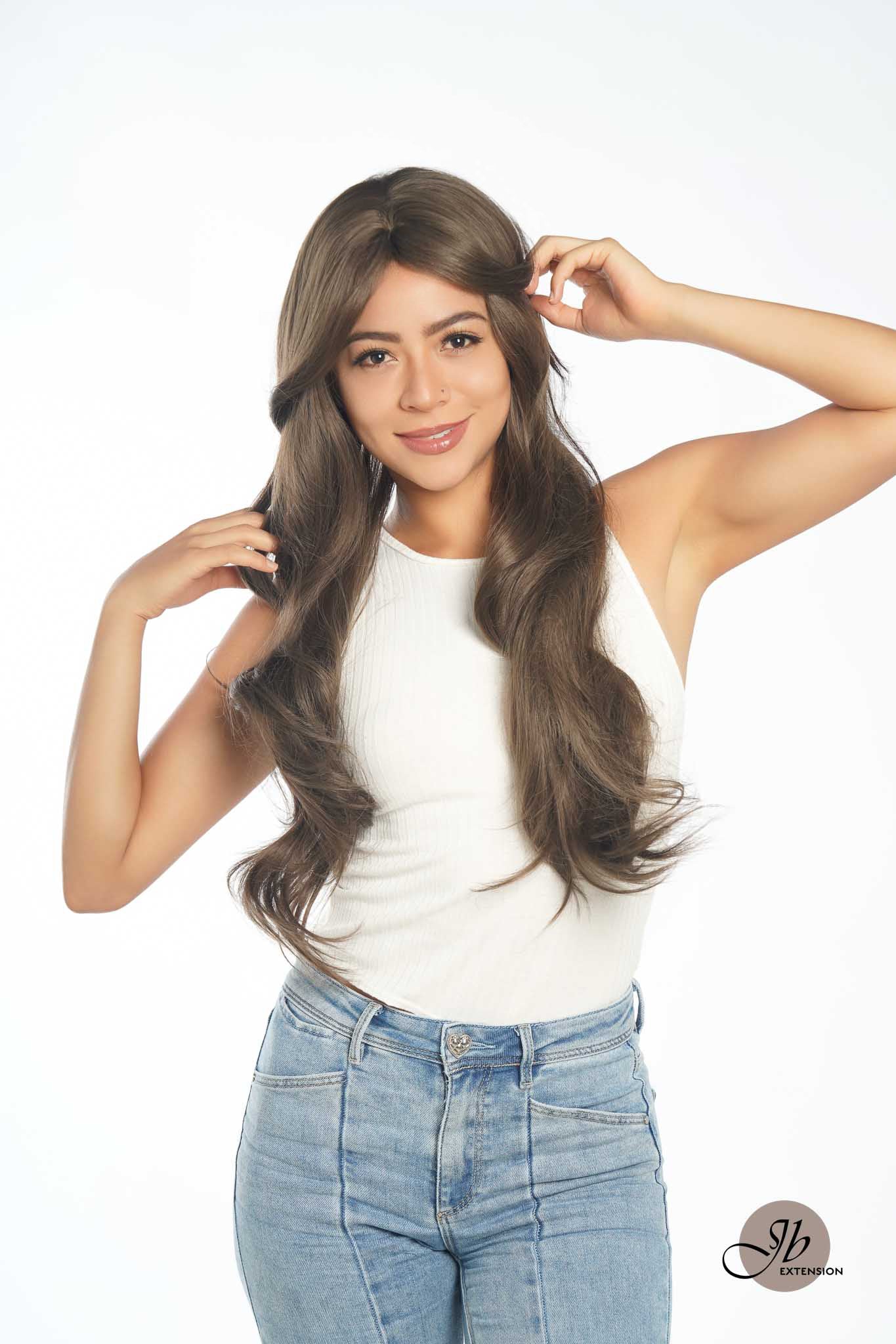 JBEXTENSION 26 Inches Long Curly Brown Color Wig JUDY