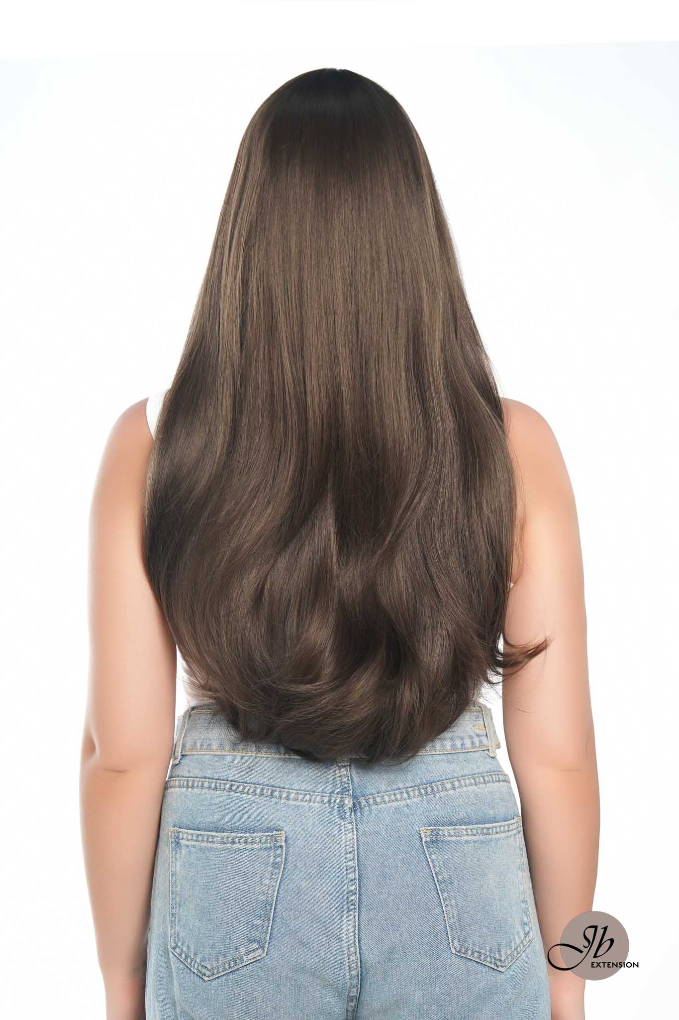 JBEXTENSION 26 Inches Cold Brown Curly Wig MELANIE BROWN