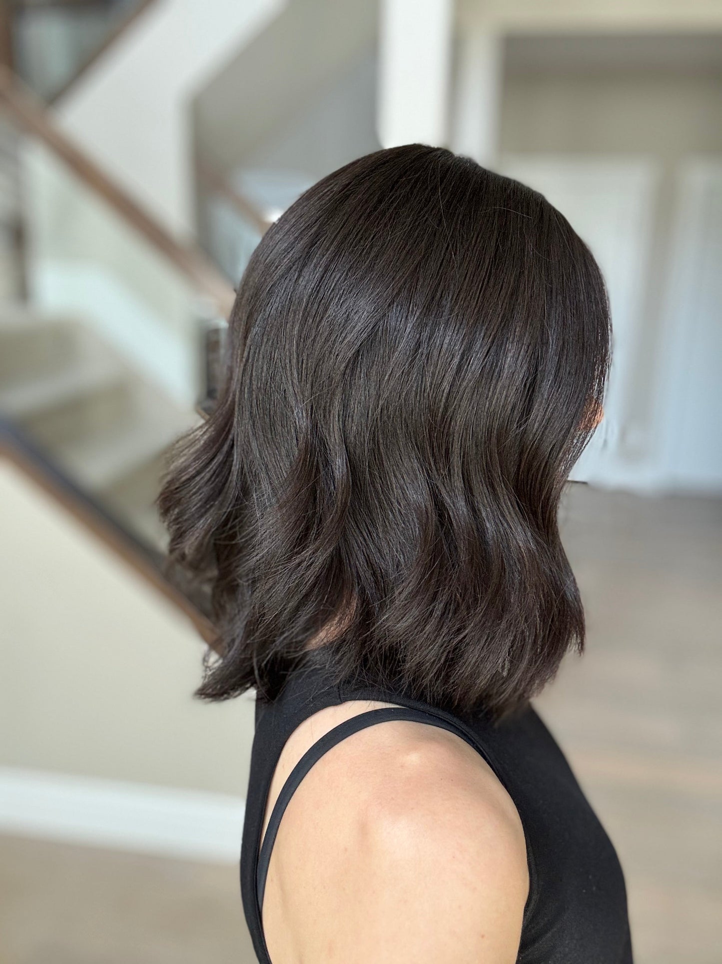 15" Natural Black Lace Top Wig (S)