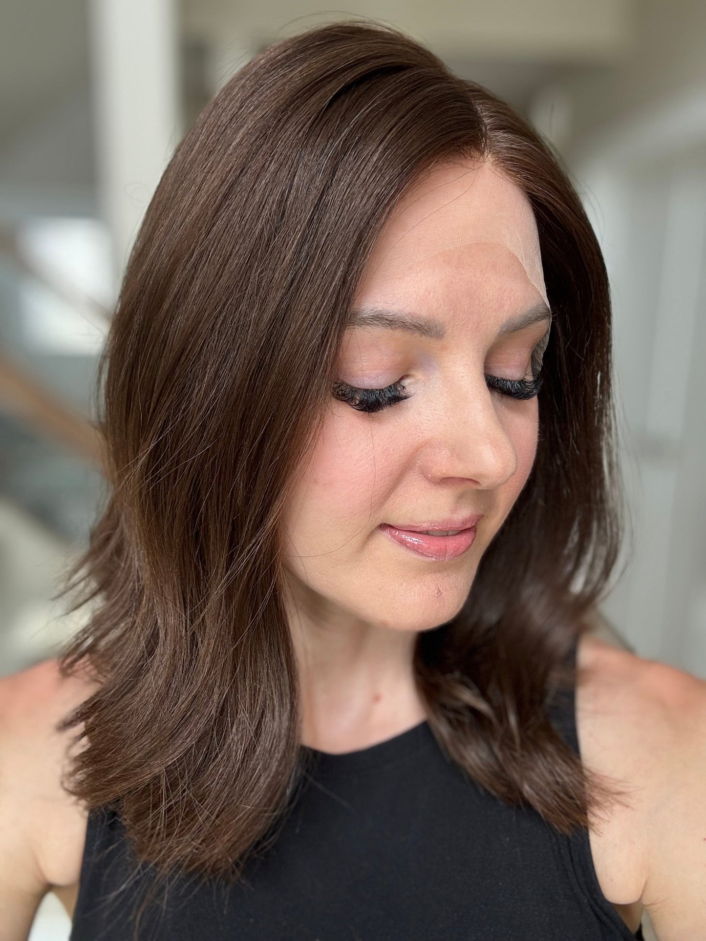 Euro Wig #10: 15" Medium Warm Brown Luxury Cap (XS)