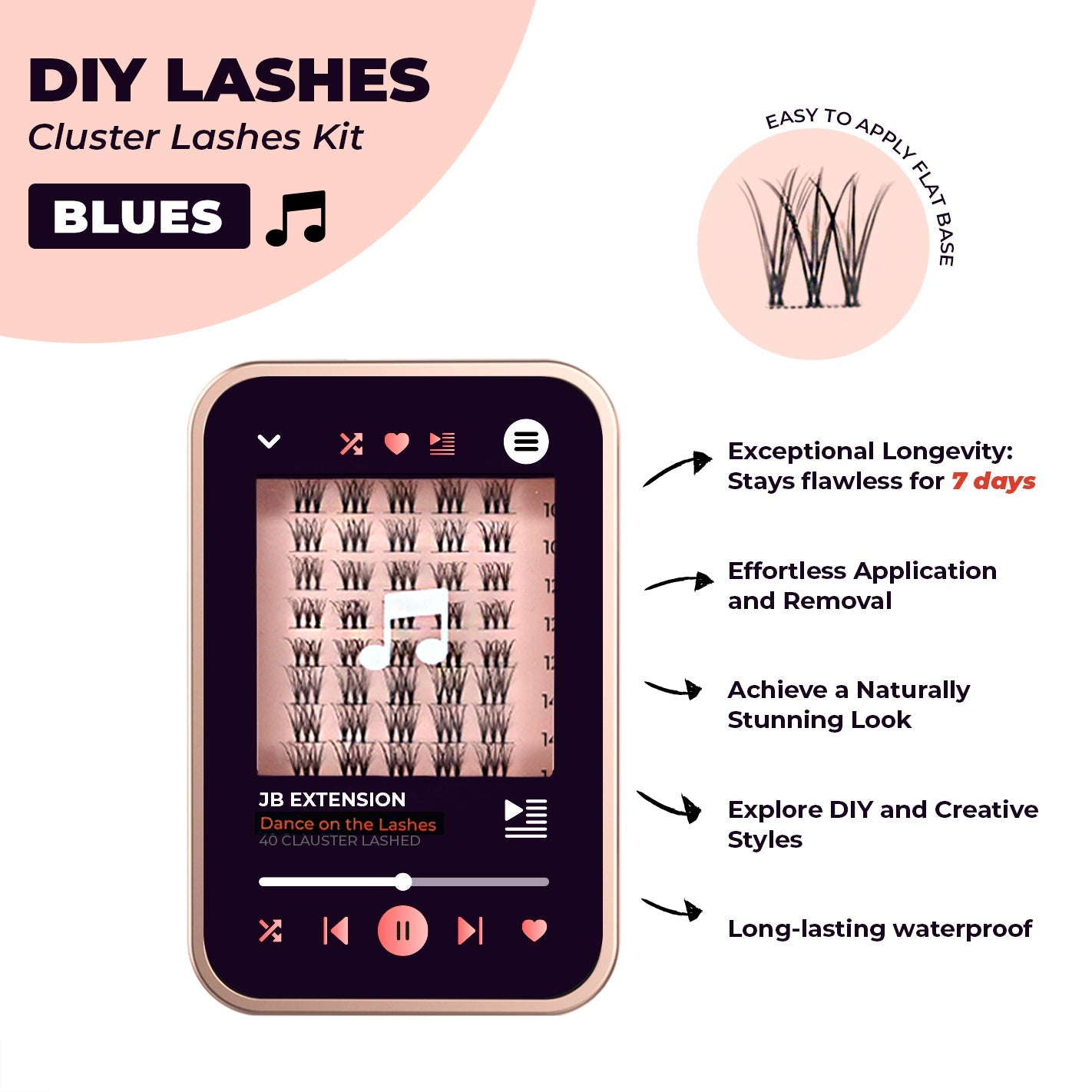 JBEXTENSION DIY EYELASHES - BLUES( Individual Lashes)