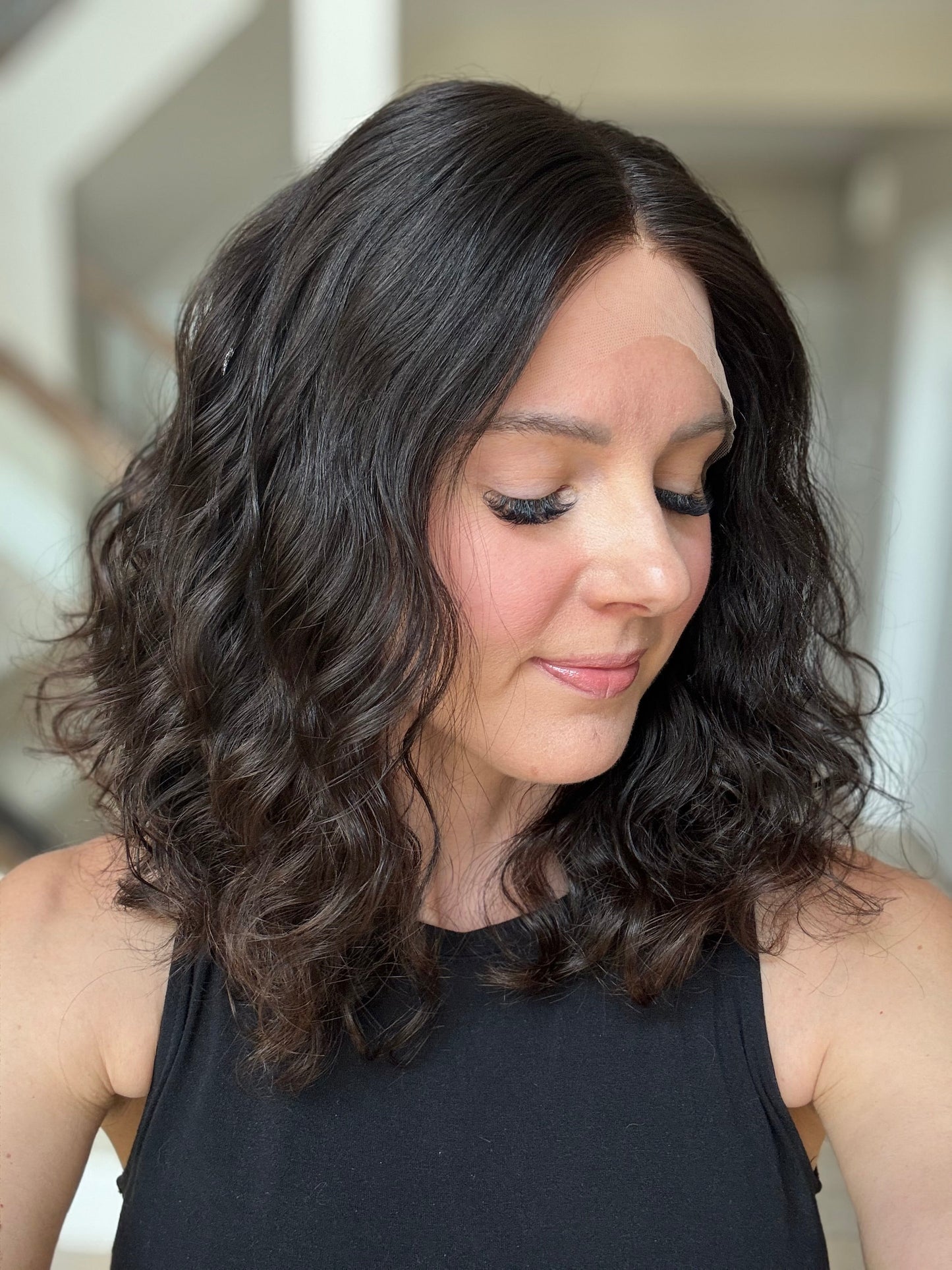 16" Mira Wavy Luxury Cap Lace Top Wig (S)