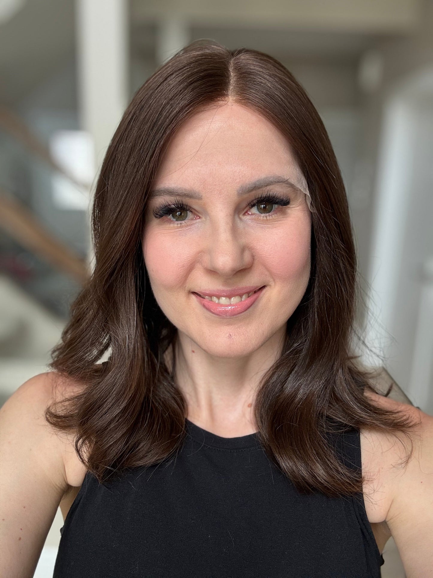 Euro Wig #14: 16" Medium Brown Luxury Cap (M)