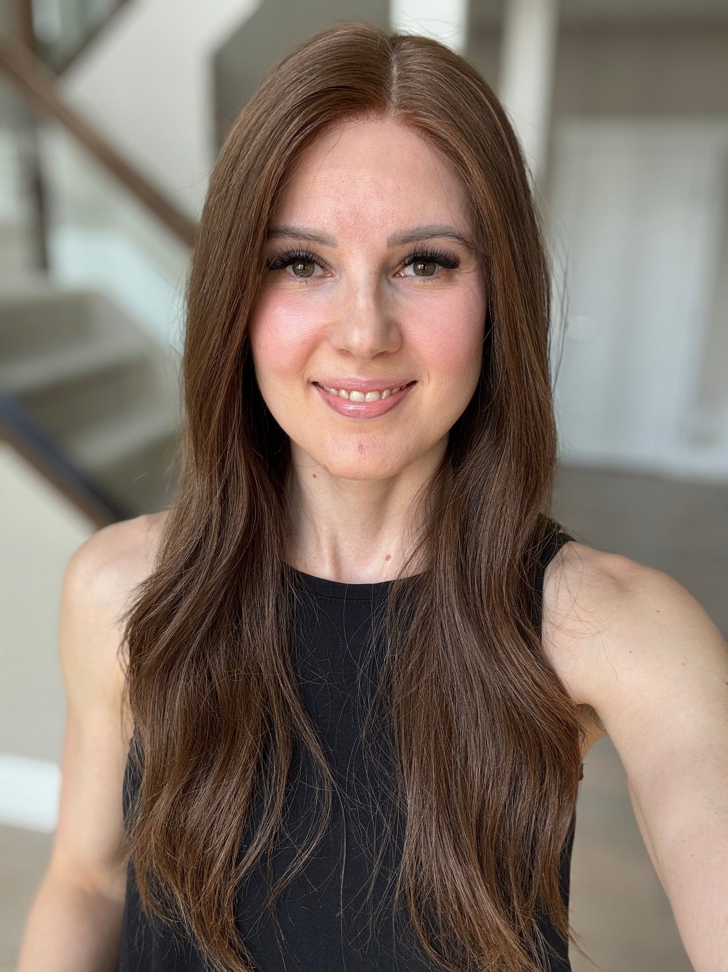 Euro Wig #8: 24" Medium Warm Brown Comfort Cap (M)