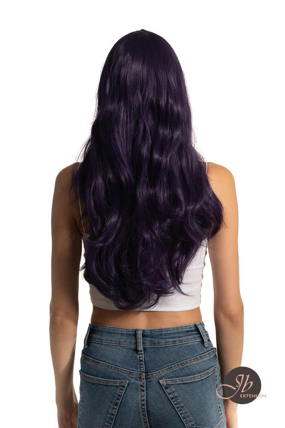 JBEXTENSION 26 Inches Dark Purple Color Long Curly Frontlace Glueless Wig VIOLET S