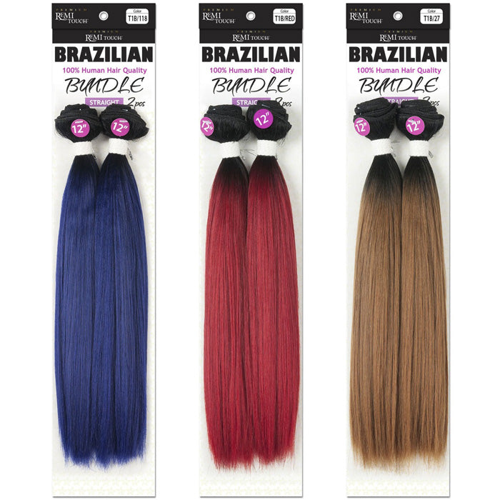 New Born Free Brazilian Premium Remi Touch Bundle Weave - YAKI STRAIGHT 2 PCS 10 - 18"