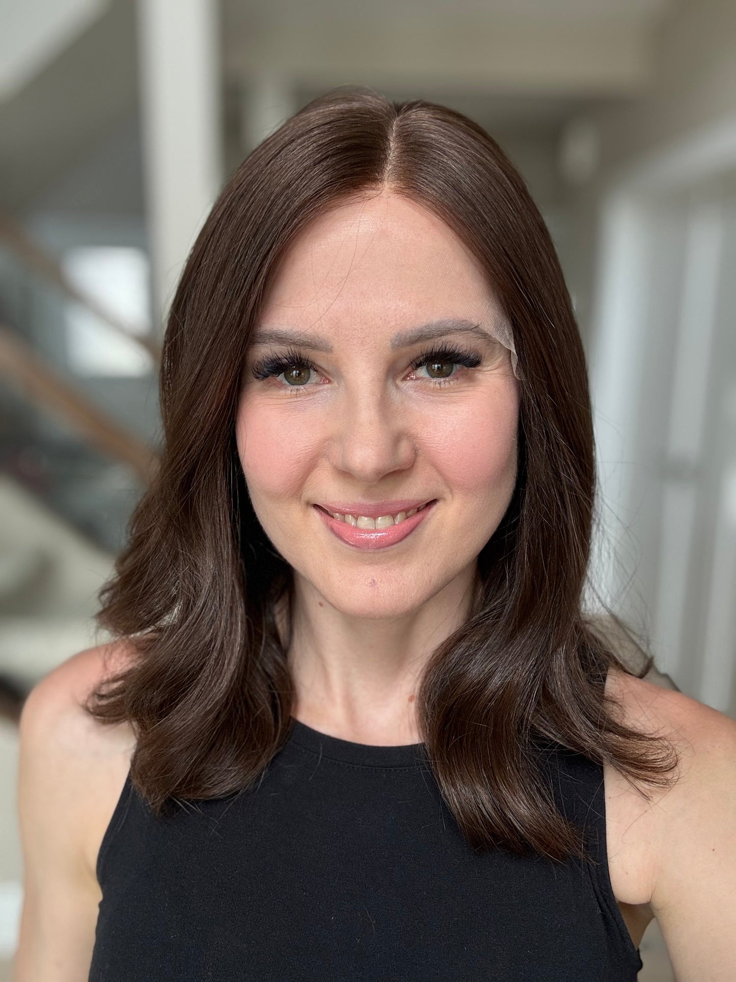 Euro Wig #14: 16" Medium Brown Luxury Cap (M)