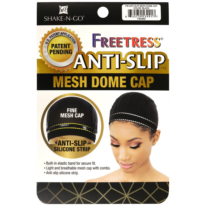 Freetress Anti-Slip - MESH DOME CAP (BLACK/NUDE)