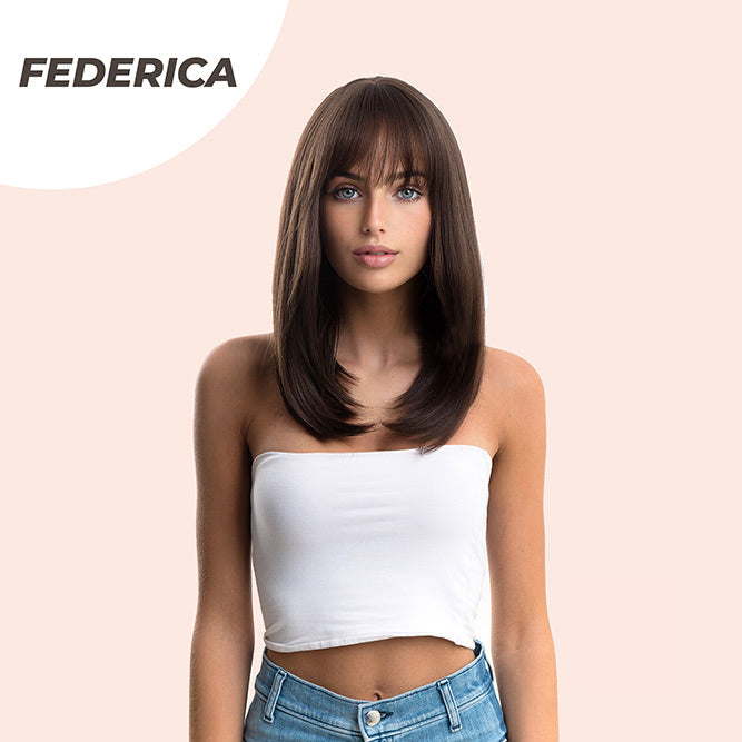 Short Bob Brown FEDERICA/ Influencer