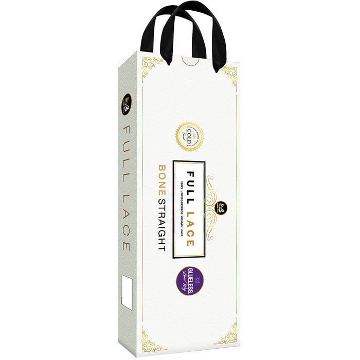 Bobbi Boss Bone Straight Glueless 100% Unprocessed Human Hair Hand-Tied Full Lace Wig - FLH011-NATURAL CURL 28"