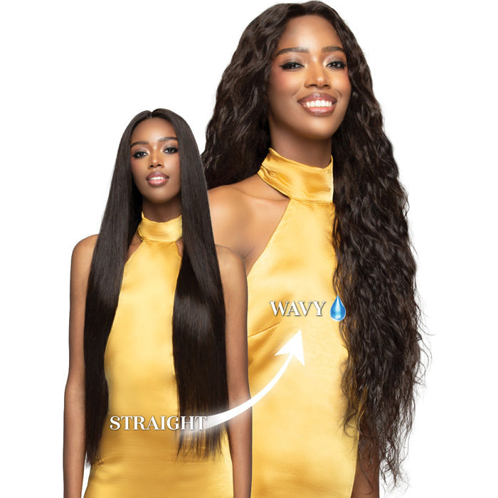 Bobbi Boss Glueless 100% Unprocessed Human Hair Hand-Tied HD Full Lace Wig - FLH021-WET & WAVY 32"