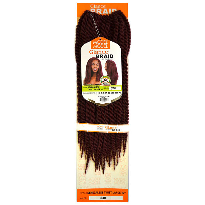 Model Model Glance Pre-Looped Crochet Braid - SENEGALESE TWIST LARGE 12"