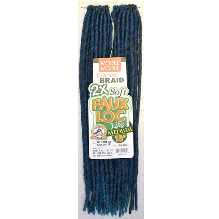 Model Model Glance Pre-Looped Crochet Braid - MEDIUM SOFT FAUX LOC 18" 2X