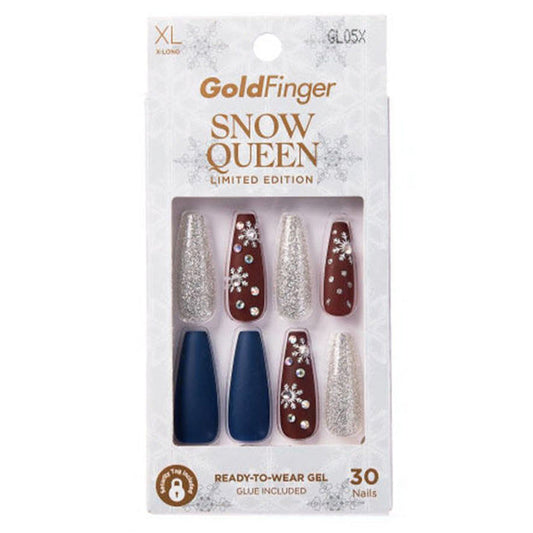 Kiss GoldFinger Snow Queen Limited Edition 24 Nails - LET IT SNOW