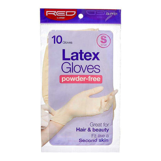 Red By Kiss Powder-Free Latex Gloves 10 Pcs/Pack
