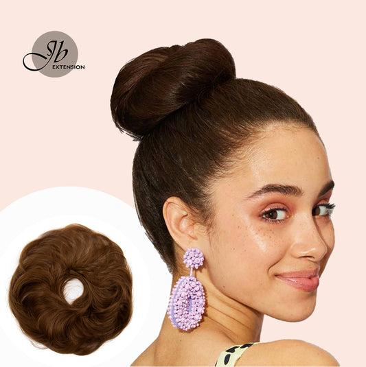 JBEXTENSION Messy Bun Hairpiece Hair Extension Ponytail with Elastic Rubber Band Updo Ponytail Hairpiece Synthetic Hair Extensions Scrunchies Ponytail Hairpieces for Women