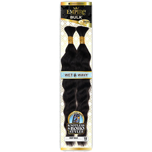 Sensationnel Empire 100% Human Hair Wet & Wavy Braids - DEEP BULK 18"