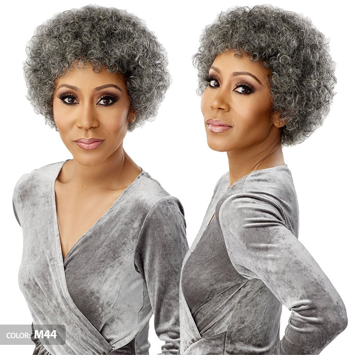 Sensationnel Empire Wig Salt & Pepper 100% Human Hair Full Wig - BLISS