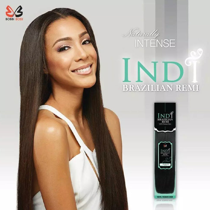 Bobbi Boss Indi Brazilian Remi 100% Human Hair Weave - NATURAL YAKI 10S-18"