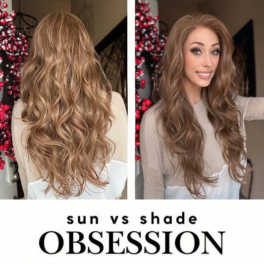 Nichole's Selection - 24 Inches Brown With Highlight Wave 13X6 Pre-Cut Free Part Frontlace Glueless Wig OBSESSION
