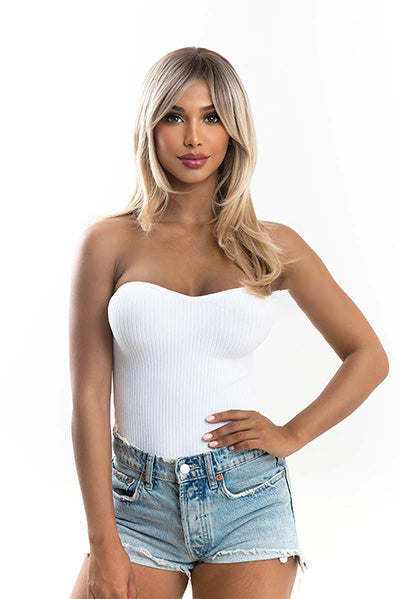 JBEXTENSION 22 Inches Mix Blonde Medium Length Hair Wig KELLY