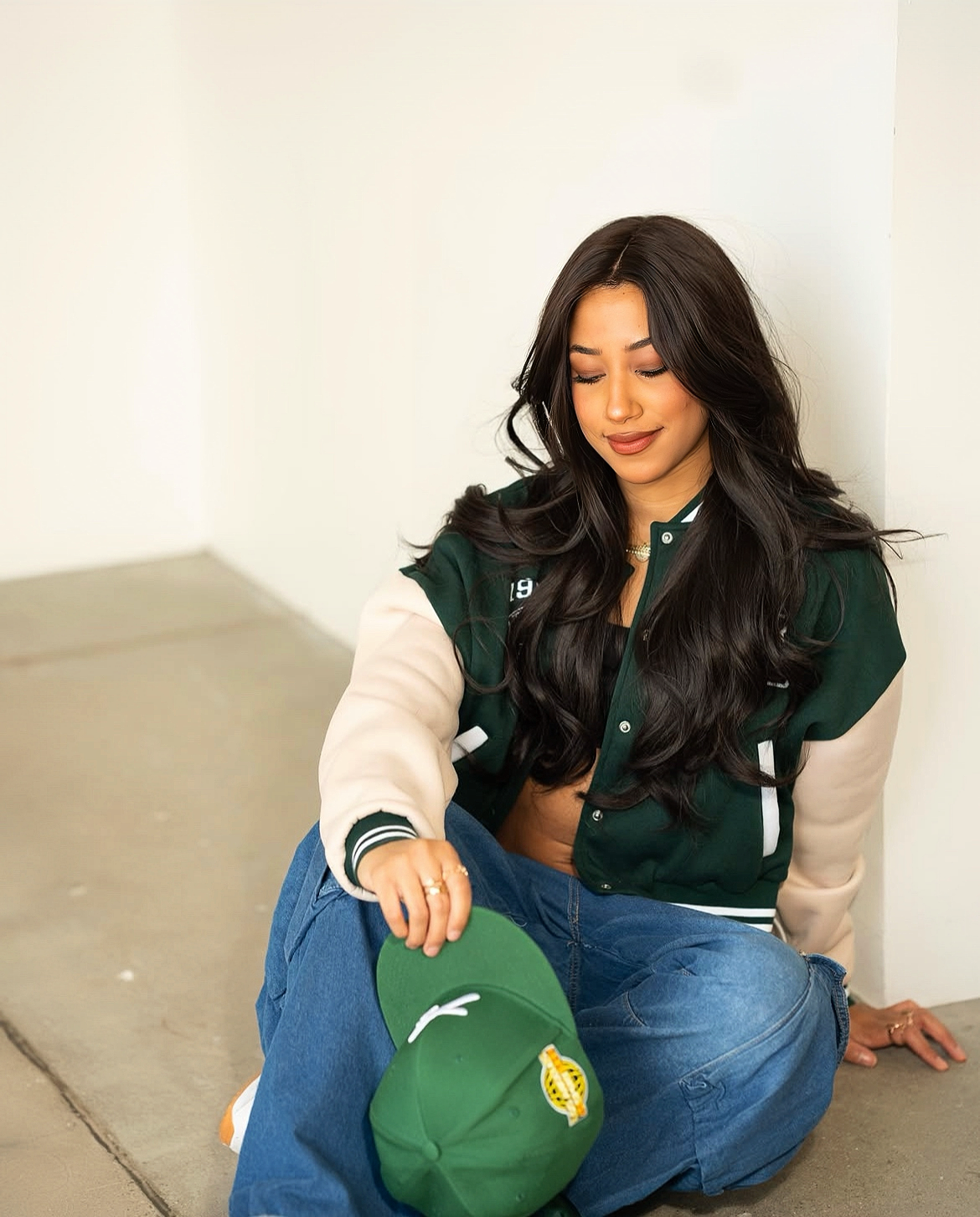 Get the Influencer Look with 26 Inches Curly Women Tea Black Darkest Brown Wig Pre-Cut Frontlace Glueless Wig EMMIE